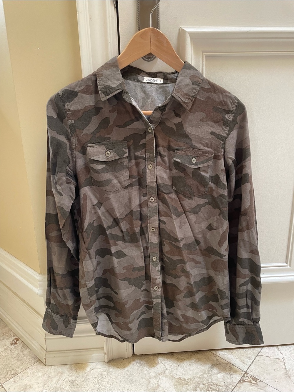 ARDENE Camo Button-Up Shirt